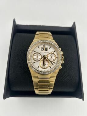 Authenticated Wittnauer Brody WN3055 Gold Crystal Watch w/ COA NEW BATTERY